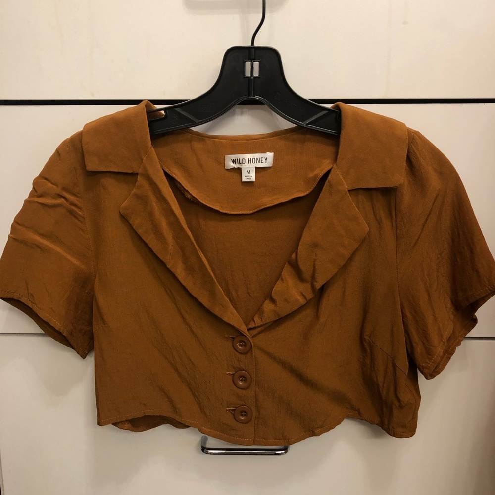 Button Up Crop Top